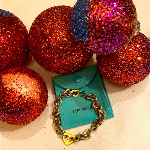 AUTHENTIC Y2K TIFFANY & CO HEART LINK BRACELET GOLD & SILVER RETIRED ⭐️⭐️⭐️⭐️⭐️ - Picture 13 of 14